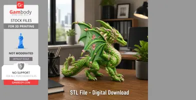 Spring Blossom Dragon STL File for 3D Print