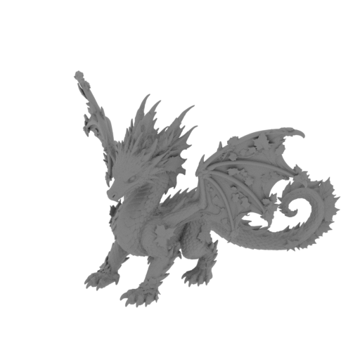 Autumn Ember Dragon.stl