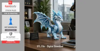 Winter Frost Dragon STL File for 3D Print