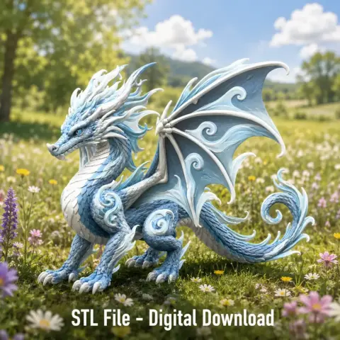 Ocean Breeze Dragon STL File for 3D Print