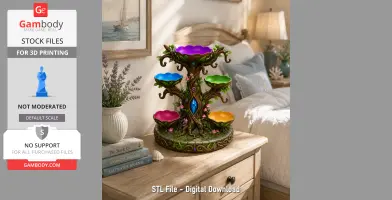 Enchanted Jewelry Tree Display STL File for 3D Print