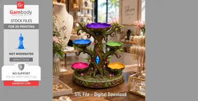 Enchanted Jewelry Tree Display STL File for 3D Print