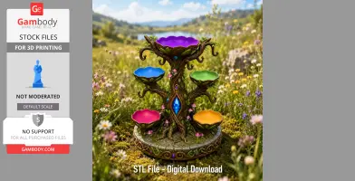 Enchanted Jewelry Tree Display STL File for 3D Print