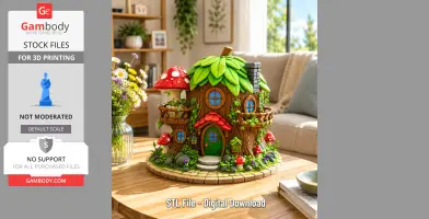 Enchanted Tree House Cottage STL File for 3D Print