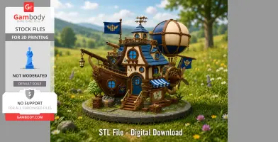 Sky Captain Airship House STL File for 3D Print
