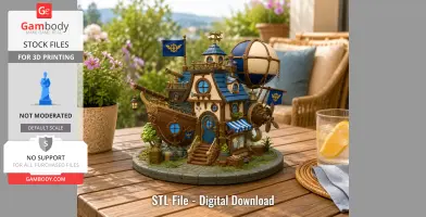 Sky Captain Airship House STL File for 3D Print