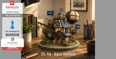 Sky Captain Airship House STL File for 3D Print
