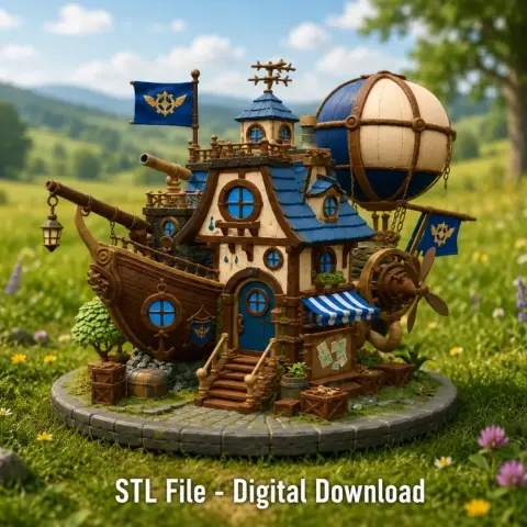 Sky Captain Airship House STL File for 3D Print