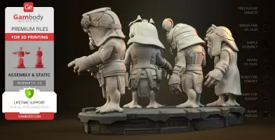 Anzellan Droidsmiths Diorama 3D Printer Files | Assembly