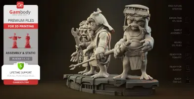 Anzellan Droidsmiths Diorama 3D Printer Files | Assembly