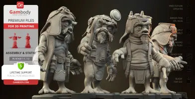 Anzellan Droidsmiths Diorama 3D Printer Files | Assembly