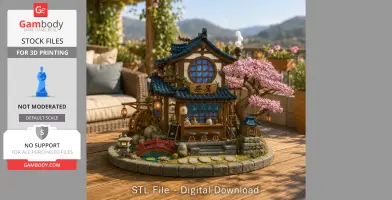 Japanese Tea House STL File for 3D Print