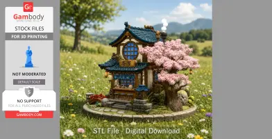 Japanese Tea House STL File for 3D Print