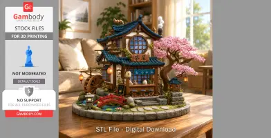 Japanese Tea House STL File for 3D Print