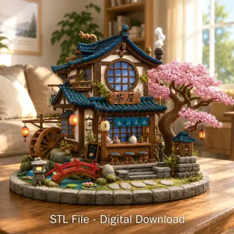 Japanese Tea House STL File for 3D Print