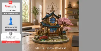 Japanese Tea House STL File for 3D Print