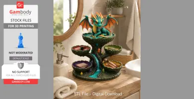 Baby Dragon Organizer Tree STL File for 3D Print