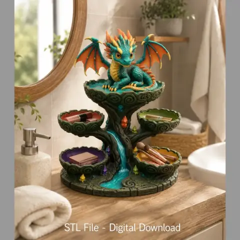 Baby Dragon Organizer Tree STL File for 3D Print
