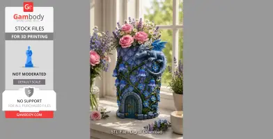 Enchanted Dragon Flower Tower Vase