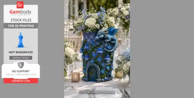 Enchanted Dragon Flower Tower Vase