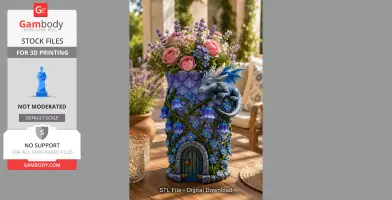 Enchanted Dragon Flower Tower Vase