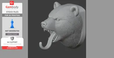 Bear Head Wall Hanger Coat and Key Holder Hook