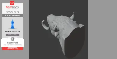 Bison Head Wall Hanger Coat and Key Holder Hook