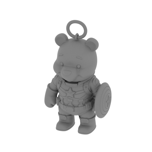 Winnie the Pooh Captain America Ring Figure.stl