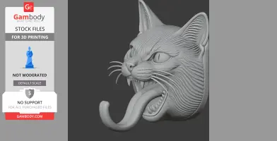 Cat Head Wall Hanger Coat and Key Holder Hook