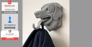 Dog Head Wall Hanger Coat and Key Holder Hook