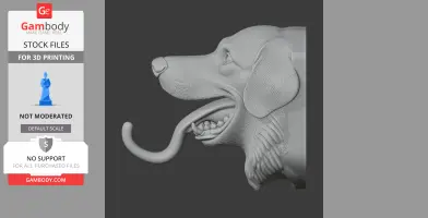 Dog Head Wall Hanger Coat and Key Holder Hook