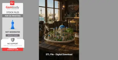 Azure Oasis Palace STL File for 3D Print