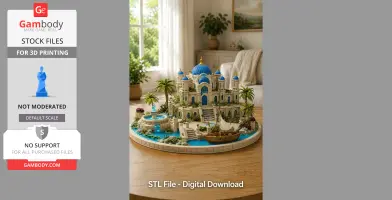 Azure Oasis Palace STL File for 3D Print