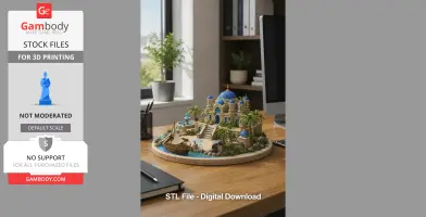 Azure Oasis Palace STL File for 3D Print