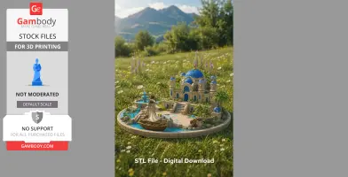 Azure Oasis Palace STL File for 3D Print
