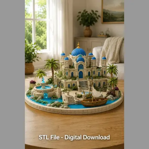 Azure Oasis Palace STL File for 3D Print