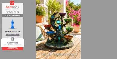 Mystic Moon Crystal Shrine STL File for 3D Print