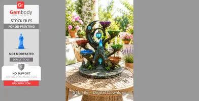 Mystic Moon Crystal Shrine STL File for 3D Print