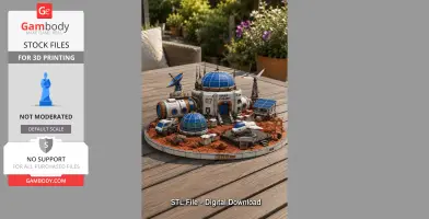 Mars Colony Command Base STL File for 3D Print