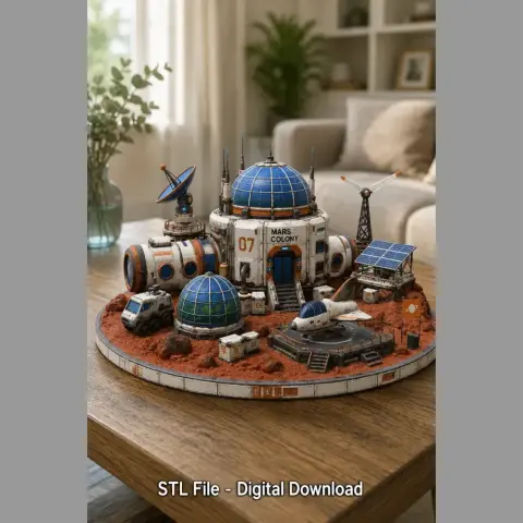 Mars Colony Command Base STL File for 3D Print