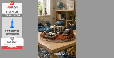 Mars Colony Command Base STL File for 3D Print