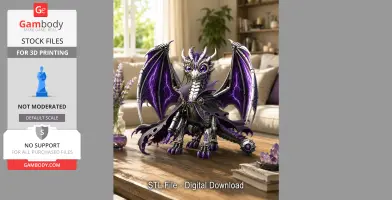 Shadow Mecha Dragon STL File for 3D Print