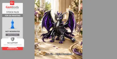 Shadow Mecha Dragon STL File for 3D Print