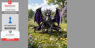 Shadow Mecha Dragon STL File for 3D Print