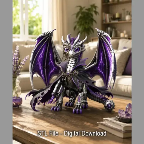 Shadow Mecha Dragon STL File for 3D Print