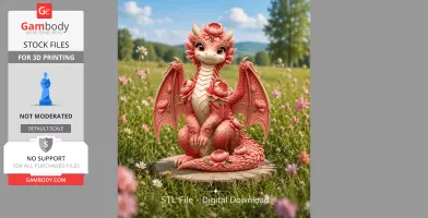 Rosé Bloom Dragon STL File for 3D Print