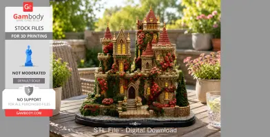 Bougainvillea Castle STL File for 3D Print