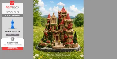 Bougainvillea Castle STL File for 3D Print