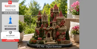 Bougainvillea Castle STL File for 3D Print