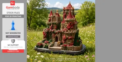 Bougainvillea Castle STL File for 3D Print